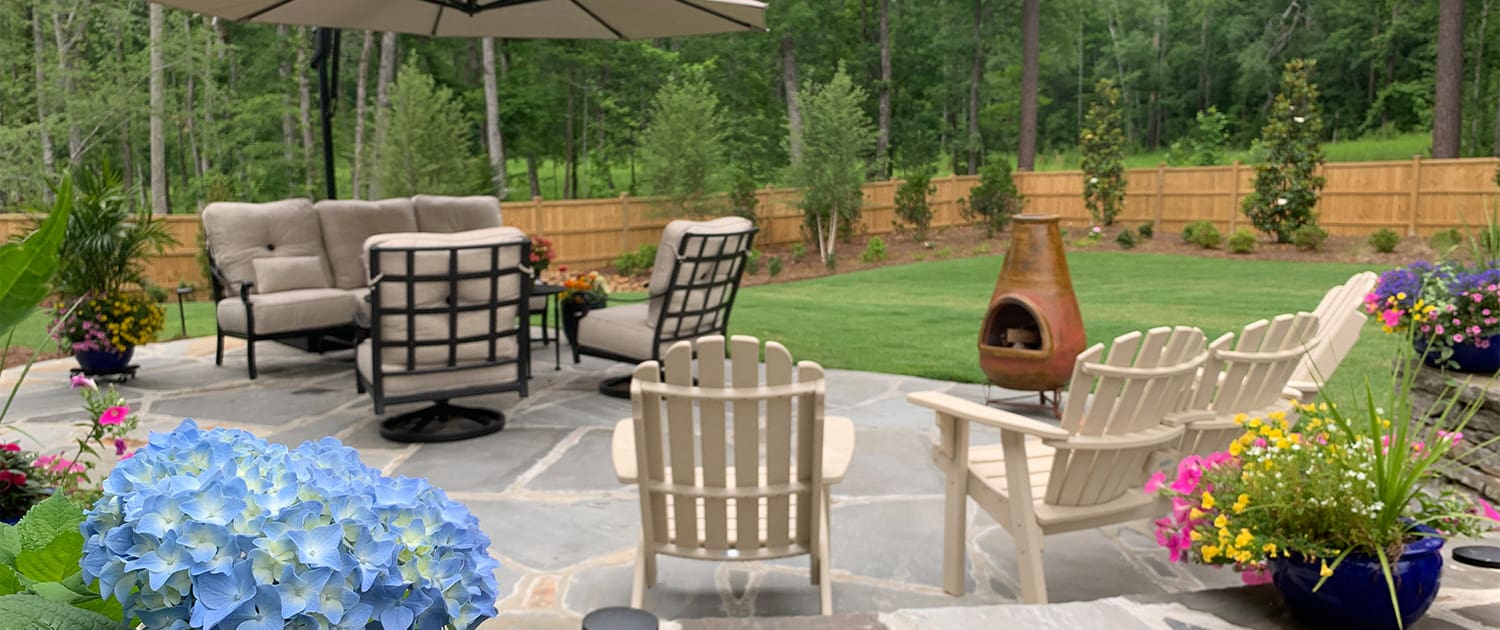 R&R Landscaping A beautiful outdoor landscaping project designed and installed by R&R Landscaping.