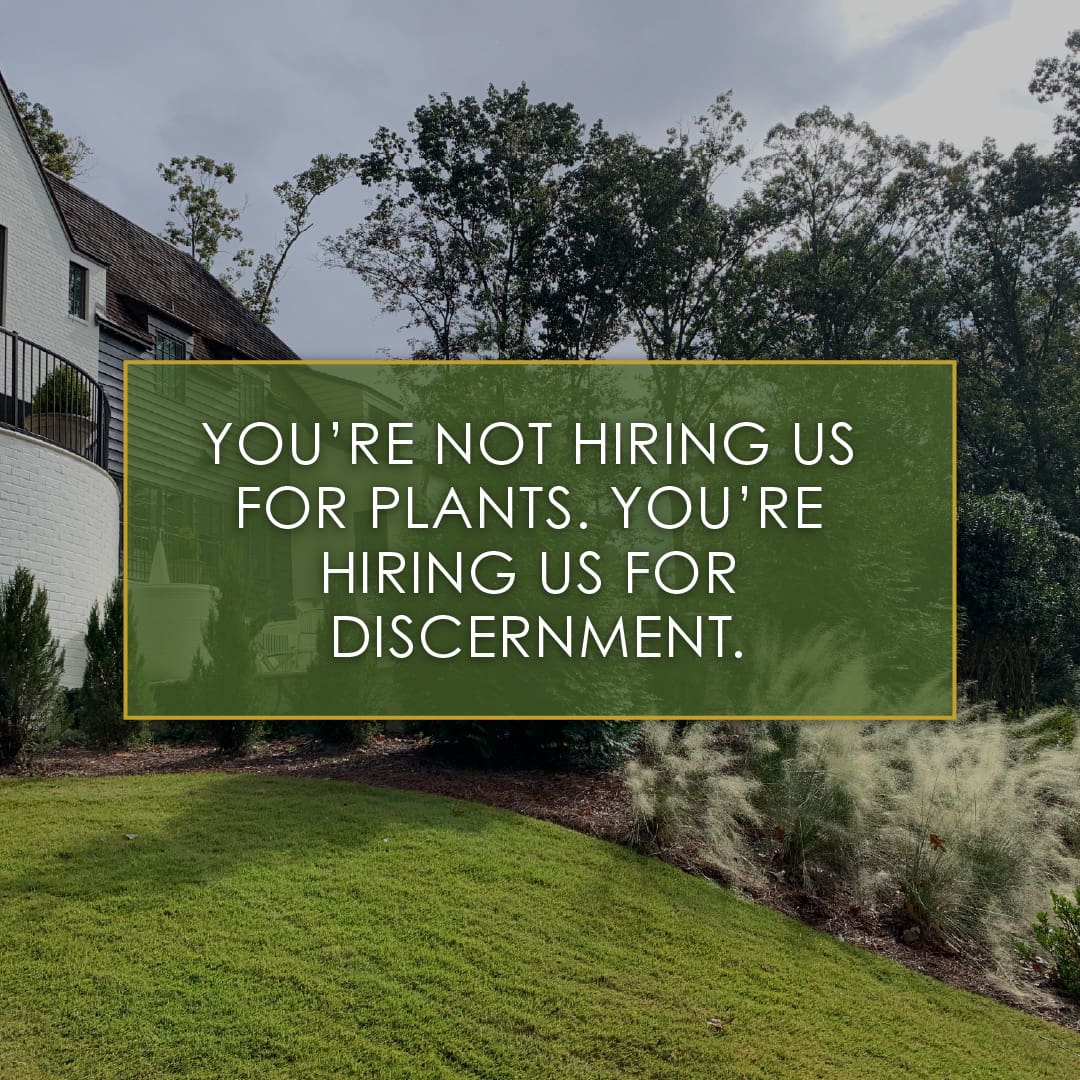 You’re Not Hiring Us for Plants. You’re Hiring Us for Discernment, a new blog post from R&R Landscaping